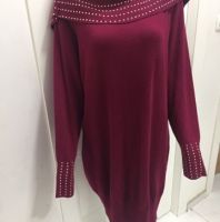 فستان بقبة دائرية  - Xl - خمري