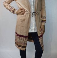 بلوزة فتح طويلة - قياس واحد - زهري فاتح