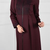 جلباب Alvina شتوي  - 38 - اخضر جيشي