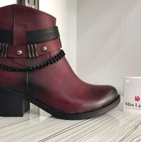 جزمة شتاء موديل 2018 جلد - 40 Eu - ارجواني مائل للاحمر