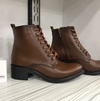 جزمة شتاء موديل 2018 جلد - 40 - بني متوسط