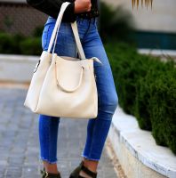 حقيبة يد فاخرة - ابيض