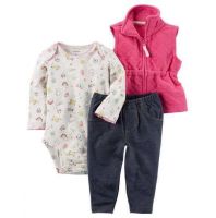 طقم بناتي  - سنة  - فوشي وكحلي