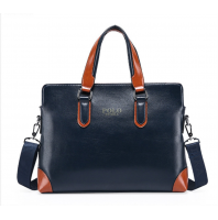 حقيبة polo - ازرق غامق و بني 