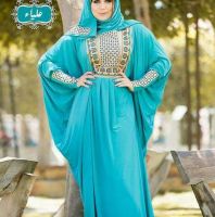 عباية علياء تركواز - تركواز بلو - free size