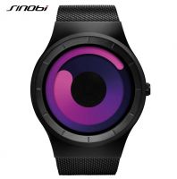 ساعة ماركة سنوبي للجنسيين بتصيم فريد و جذاب  و حزام اسود و لون داخل وردي