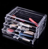 علبة مكياج شفاف ، 3 جوارير  بابلز