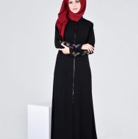 عباية ألفينا 17-8240 صيفي لون اسود - نمرة 40