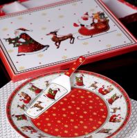 صحن كيك مع كف كريسماس 35116