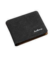 بايليري قماش اسود للرجال - محافظ بطبقتين