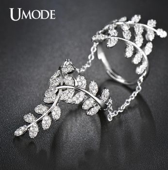 خاتم Umode - ذهب ابيض مطلي - 7