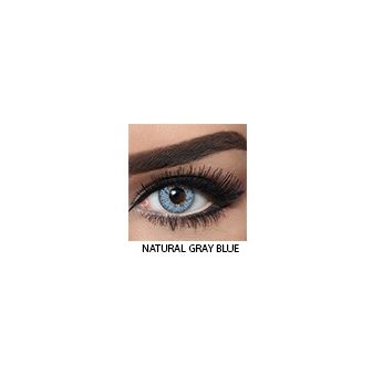زوج عدسات لاصقة تجميلية من بيلا - natural gray blue - فضي