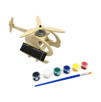 طيارة تركيب خشبية مع طاقة شمسية