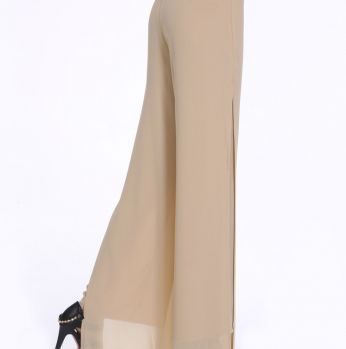 بنطلون  انيق اجر عريضة  - xl - لون بيج 