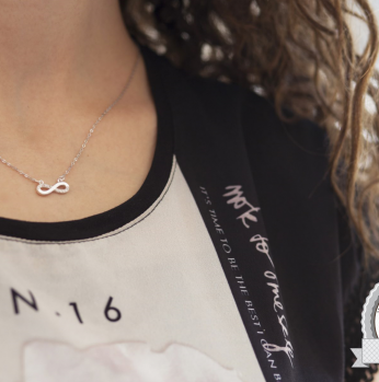 سلسال فضة شكل انفينتي Infinty , 925 