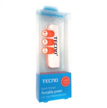 بور بانك  Power Bank 2600 mAh - Tecno - ابيض