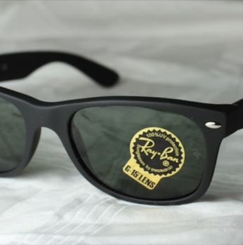 نظارة  RB2132 Wayfarer Matte Black Frame/Green Lens  اسود
