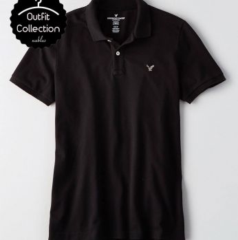 بلوزة بقبة أمريكان ايغل  - S - اسود