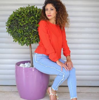 بلوزة كم طويل - S - اورنج