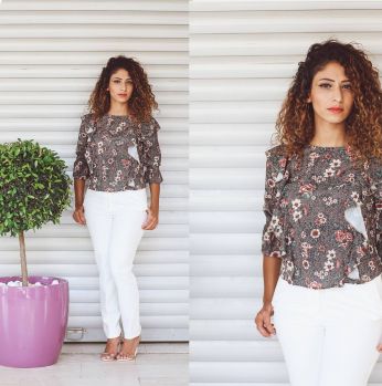 بلوزة موردة  - M - متعدد الالوان 