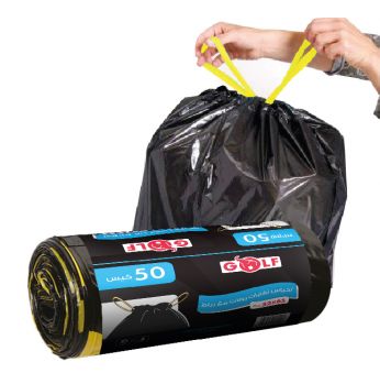 اكياس نفايات جولف -  اسود  52*65 سم  50 قطعة 