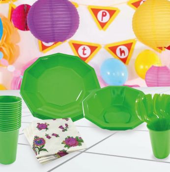 صحون وكاسات جولف تيتانيوم - اخضر