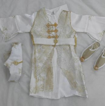 طقم حريم السلطان  - 0 - 6 اشهر - ابيض