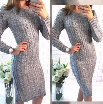 فستان شتوي  قصير  - M - سكني