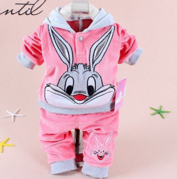 بجامة قطنية سميكة - 19m-24m - بطيخي ع احمر