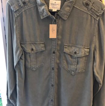 قميص ستاتي امريكان   ايغل  - M - اخضر جيشي