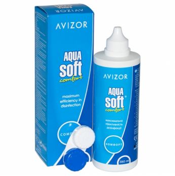 محلول معقم للعدسات اللاصقة - Aqua Soft 350 ml