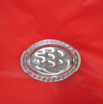 صينية فضة بيضاوي 