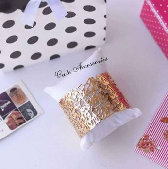 اسوارة معدن عالي الجوده مطلي ذهب اية الكرسي