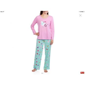 بجامه خريفي كم    - L - وردي