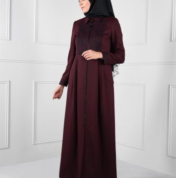 جلباب Alvina شتوي  - 38 - مور