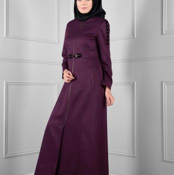 جلباب شتوي Alvina   - 40 - مور 