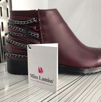 جزمة شتاء موديل 2018 جلد - 38 Eu - خمري