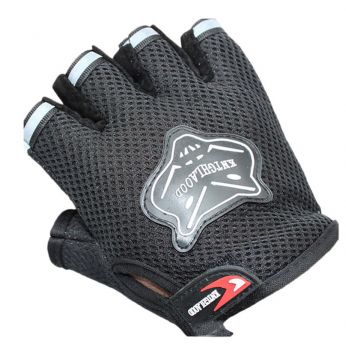 قفازات للرفع  الاثقال و قيادة الدراجات النارية - اسود - L