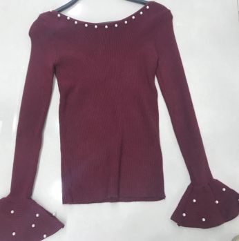 بلوزة edmonds fashion - onse size - خمري