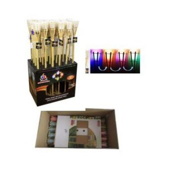 شمع طارد للباعوض مع الوان متغيرة  LED Citronella Candles with Bamboo