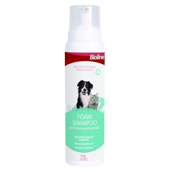 شامبو قطط وكلاب فوم Bioline Foam Shampoo for Dogs and Cats – 220 g