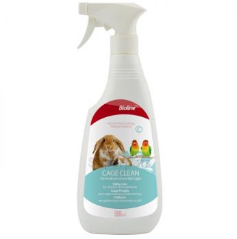 معطر ومنظف ومعقم اقفاص الحيونات والطيور BIOLINE Cage Cleaner Spray – 500 ml