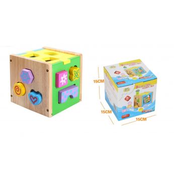 لعبة تطابق الاشكال الخشبية مع اماكنها