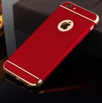 كفرات ايفون - احمر اطار ذهبي