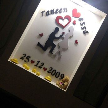 منظر خشبي للعرسان 