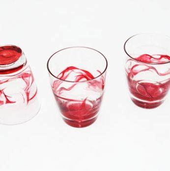 3 كاسة cerve قصير مموج أحمر