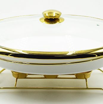 شيفن ديش بورسلان ذهبي  بيضاوي او مستطيل  9169105