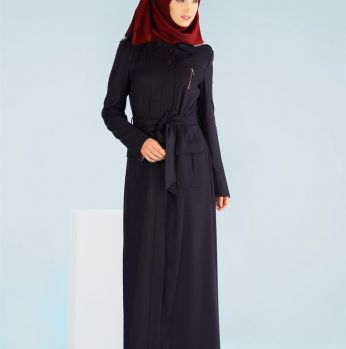 جلباب  ألفينا 17-1029 صيفي لون كحلي - نمرة 42