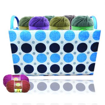 سلة قش ملون دوائر 996835