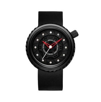 بريك ساعة عملية كاجوال رجال انالوج بعقارب مطاطي - M728-bk